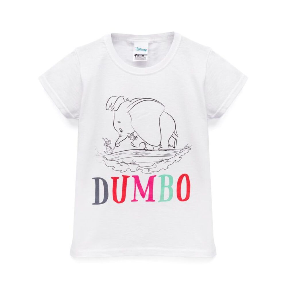 Dumbo Girls Sketch T-Shirt / White